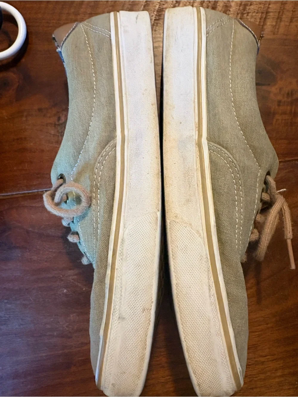 Vans Tan Canvas Low-Top Shoes with Colorful Aztec Lining